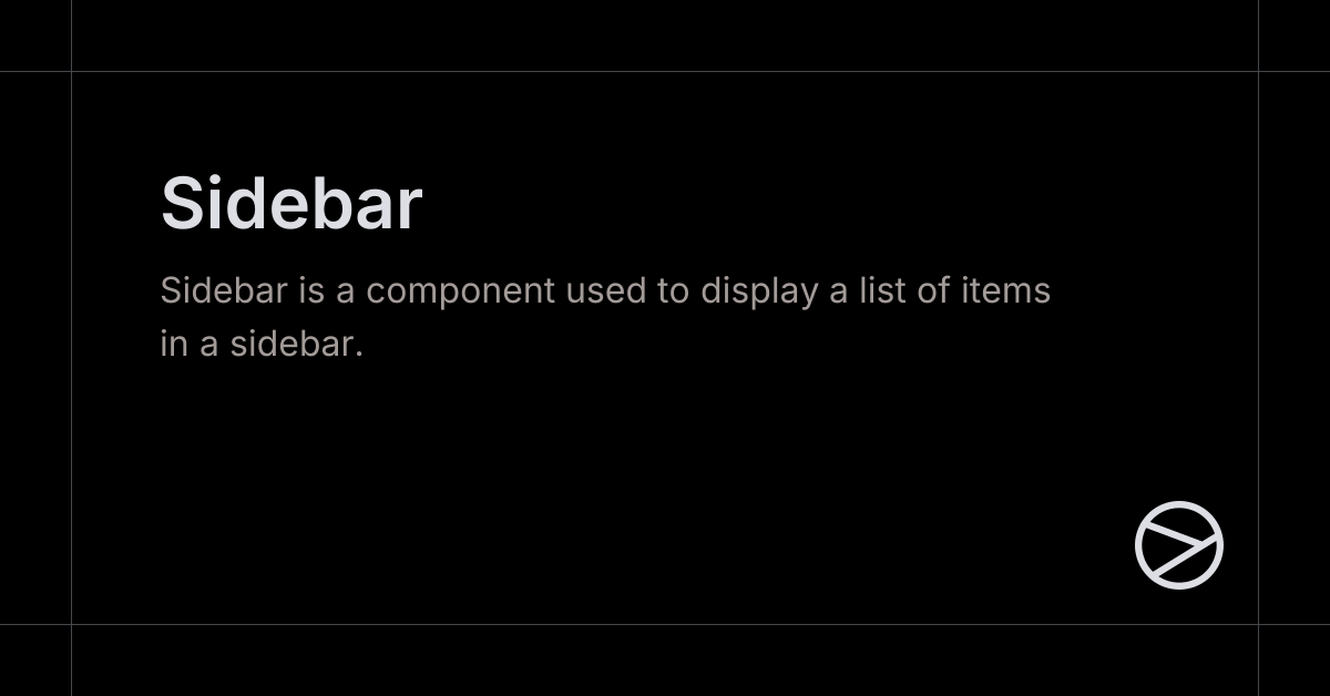 Sidebar - Yamada UI