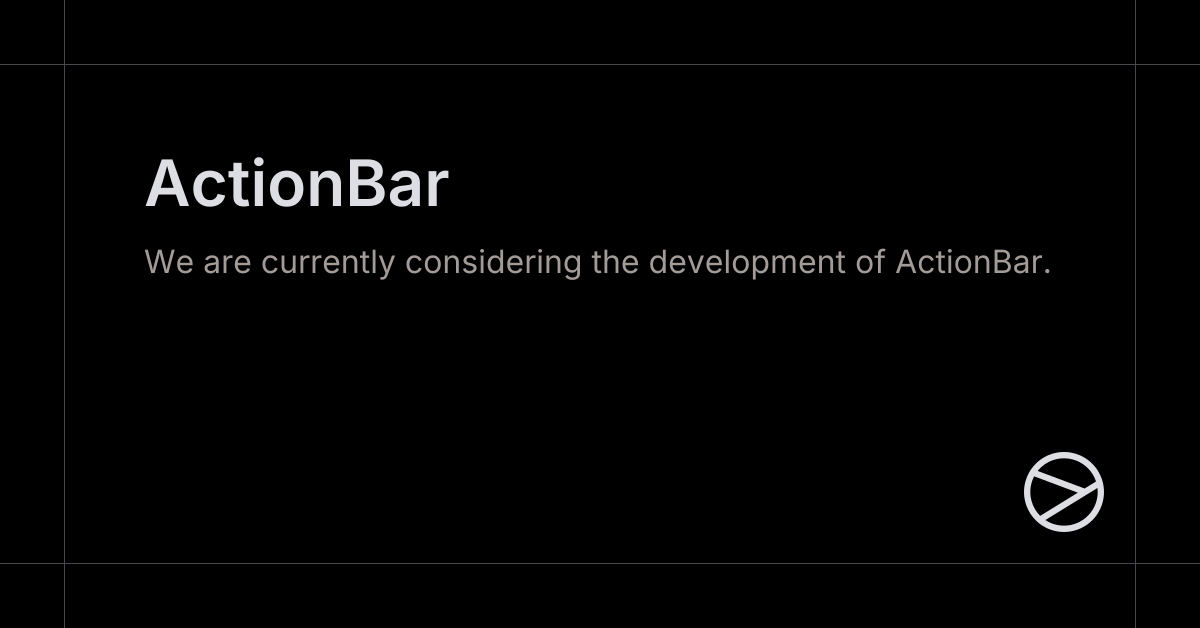 ActionBar - Yamada UI