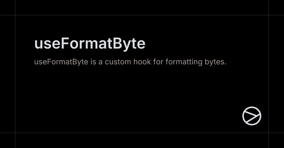 useFormatByte - Yamada UI