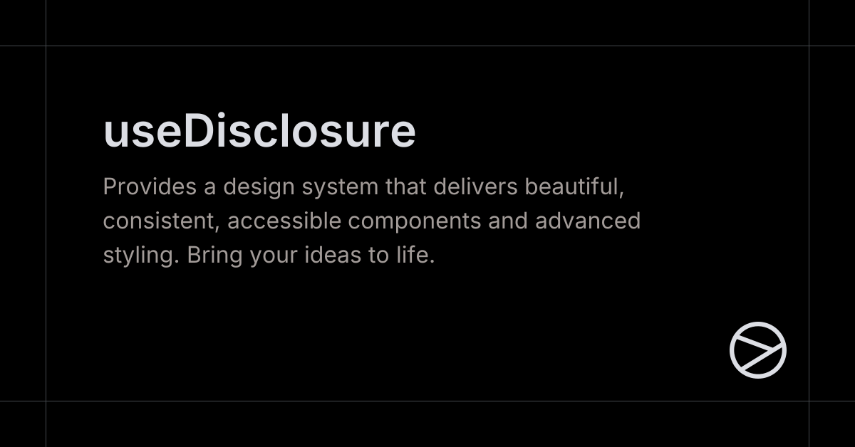 useDisclosure - Yamada UI